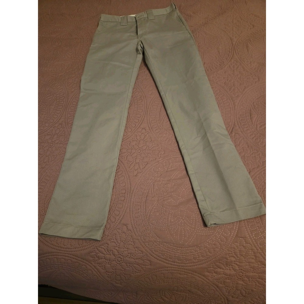 Dickies School Uniform Skinny Straight Girl Pants Size 12 Khaki Tan